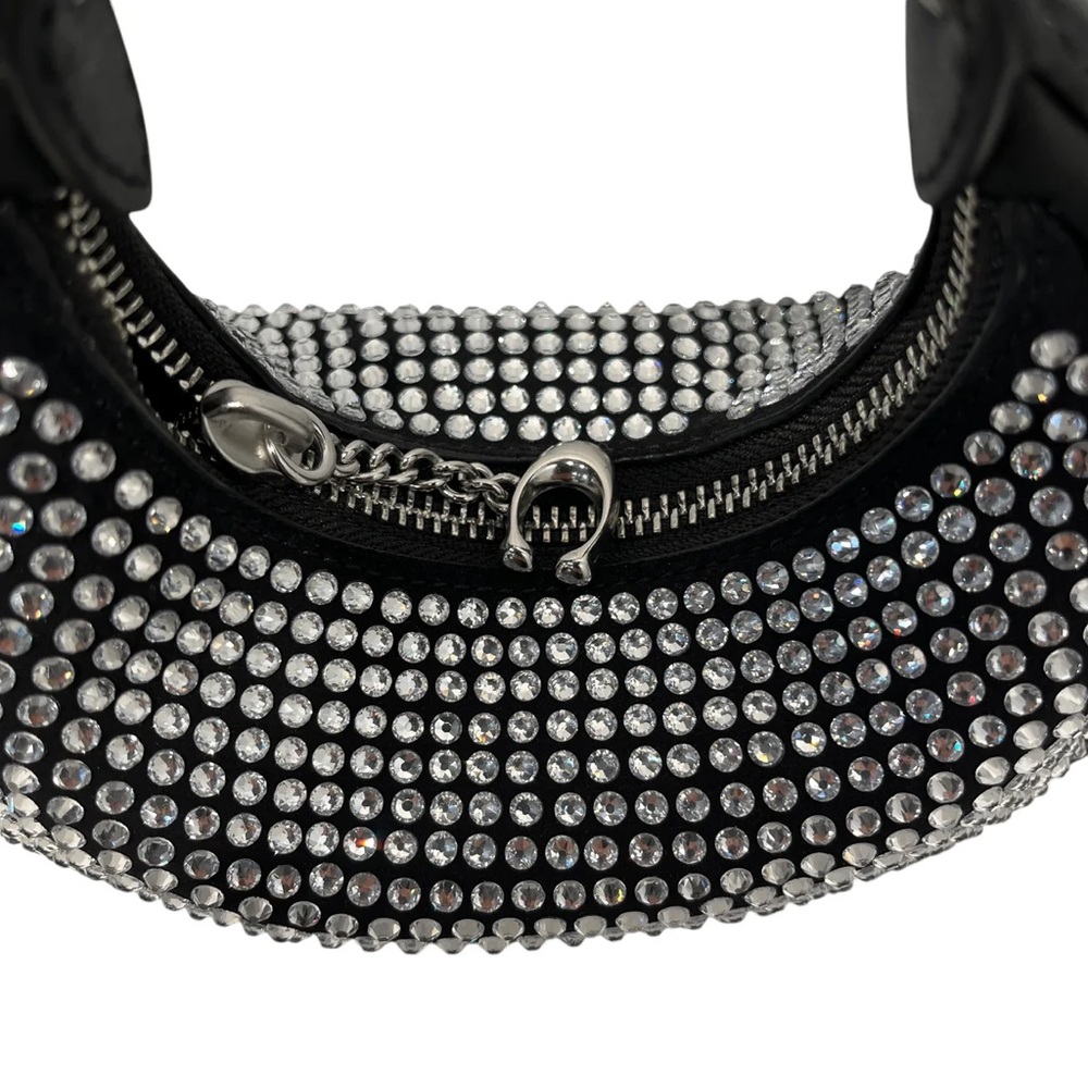 Coach Black and Silver Zip Pouch